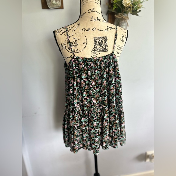 Easel floral print top prairie chic bohemian western adjustable strap - Picture 5 of 10